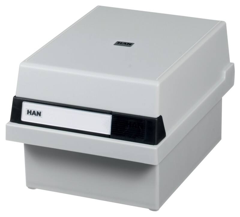 Boîte à fiches HAN 966-11 Gris clair pour 800 Cartes 17,7 x 25 x 14 cm