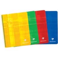 Cahier à spirales Clairefontaine A5+ Assortiment Couverture en carton laminé Quadrillé 90 feuilles
