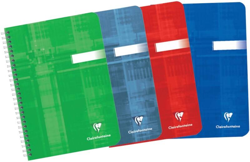 Cahier à spirales Clairefontaine A5 Ligné Reliure en spirale Carton laminé Assortiment  180 Pages