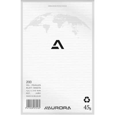 Cahier à reliure supérieure AURORA Assortiment Couverture en papier Page blanche 210 x 135 mm 60 feuilles
