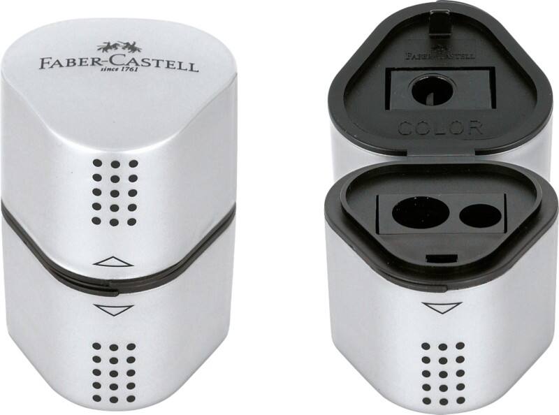 Taille-crayon Faber-Castell Grip 2001 3 Perforations Plastique Argenté 183800