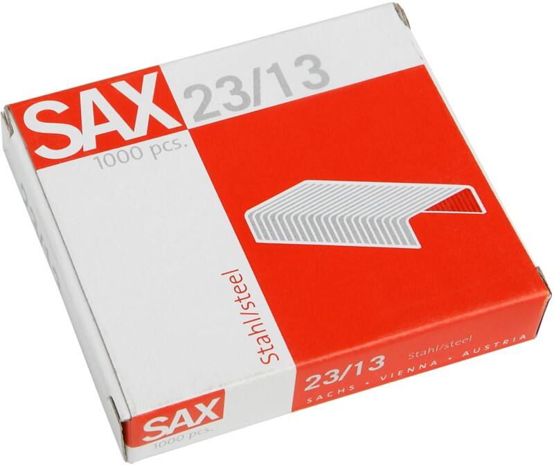 Agrafes SAX 23/13 1-213-03 Acier Argenté 1000 Agrafes