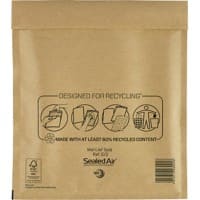 Pochette d'envoi Mail Lite E/2 Doré Sans fenêtre 220 (l) x 260 (h) mm Bande adhésive 80 g/m2 100 unités