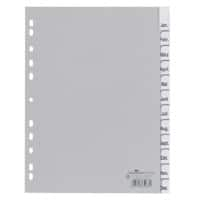 Intercalaires DURABLE Vierge A4 Gris 12 intercalaires Polypropylène Portrait A4 11 Perforations 6410