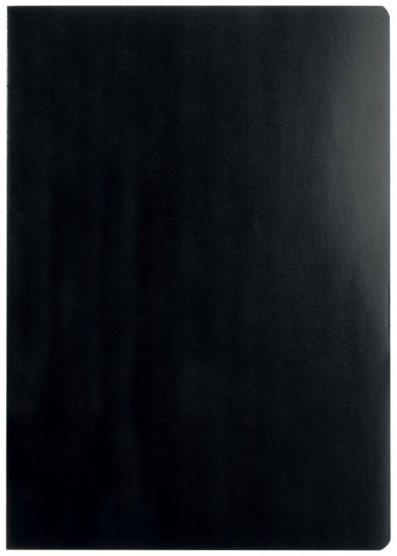 Cahier Ursus Style A4 Quadrillé Reliure collée Toile cirée Noir Sans perforation 144 pages 72 feuilles