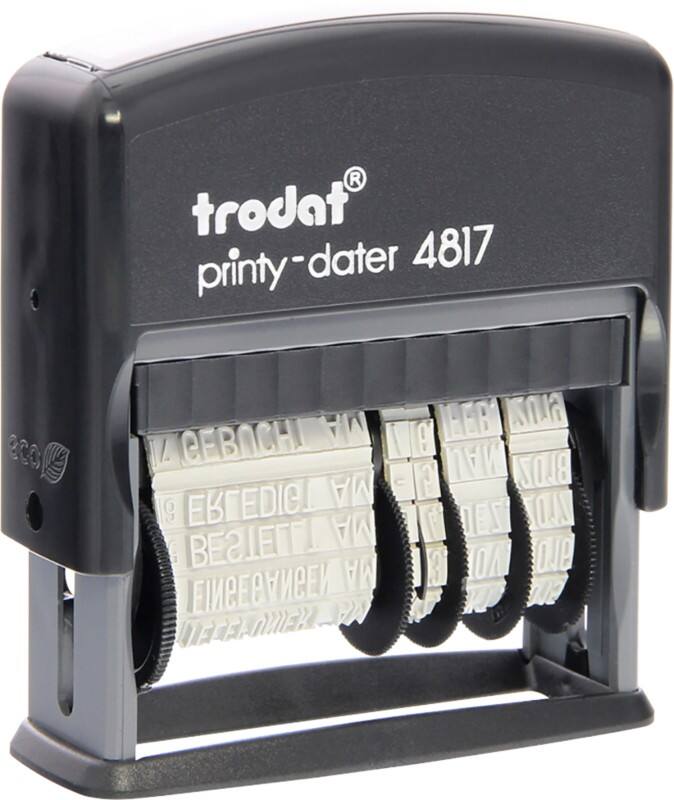 Tampon dateur multifunction Trodat Printy 4817 Noir 7 x 2,5 x 8 cm