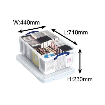 Boîte de rangement Really Useful Box 50CCB 50 l Transparent Plastique 71 x 44 x 23 cm