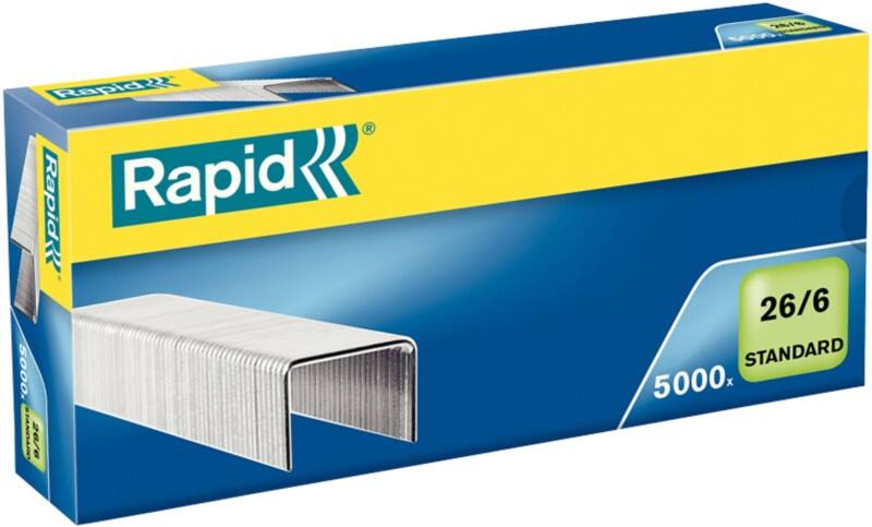 Agrafes Rapid Standard 26/6 24861800 Argenté 5 000 Agrafes