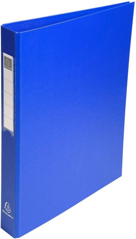 Classeur Exacompta 25 mm Carton, PP (Polypropylène) A4 4 Anneaux Bleu