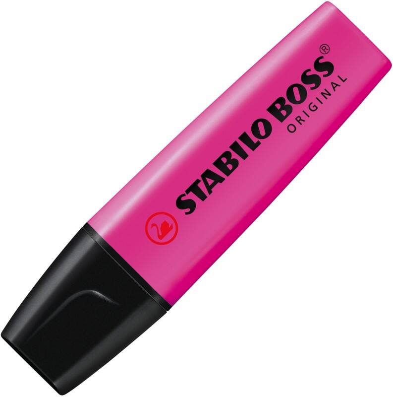 Surligneur STABILO BOSS ORIGINAL Violet Large Biseauté 2 - 5 mm Rechargeable