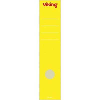 Étiquettes pour dos de classeur Viking Spécial 60 mm Jaune Longues 10 Unités