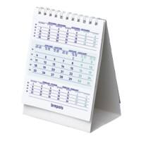 Calendrier de bureau Brepols Table Top Calendar 2025 3 Mois par page Blanc Anglais