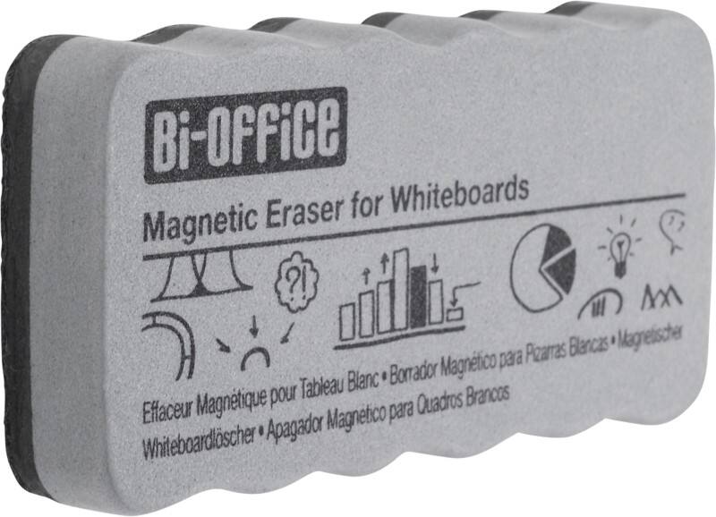 Brosse pour tableau blanc Bi-Office Magnétique 10,5 x 5,5 cm Gris AA0105
