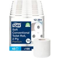 Papier toilette Tork T4 Premium 2 épaisseurs 12291 48 Rouleaux de 198 Feuilles