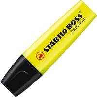 Surligneur STABILO BOSS ORIGINAL Jaune Large Biseauté 2 - 5 mm Rechargeable