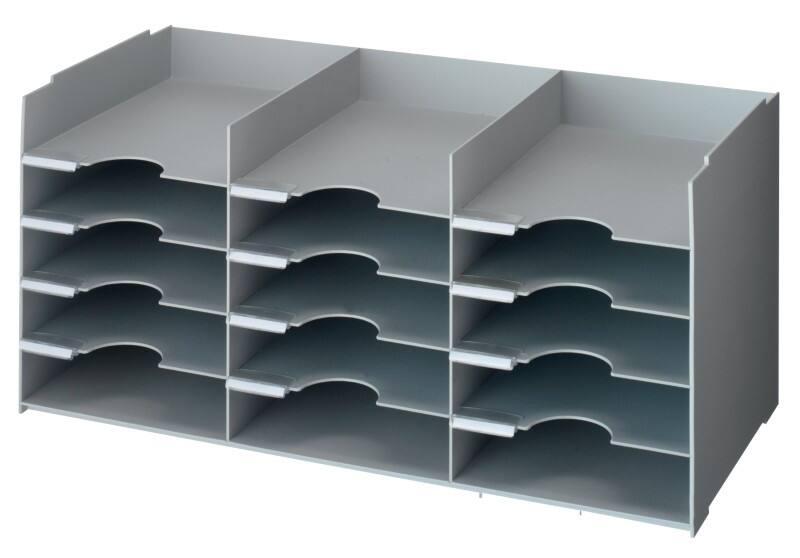 Présentoir Paperflow A4 Métal, PS (Polystyrène) Gris 67,4 x 30,4 x 31,3 cm