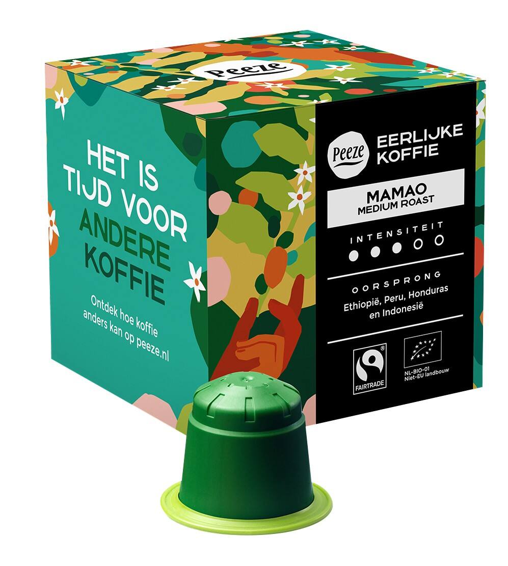 Capsules de café Lungo Mex-Eco Dark PEEZE 10 Unités de 9 g