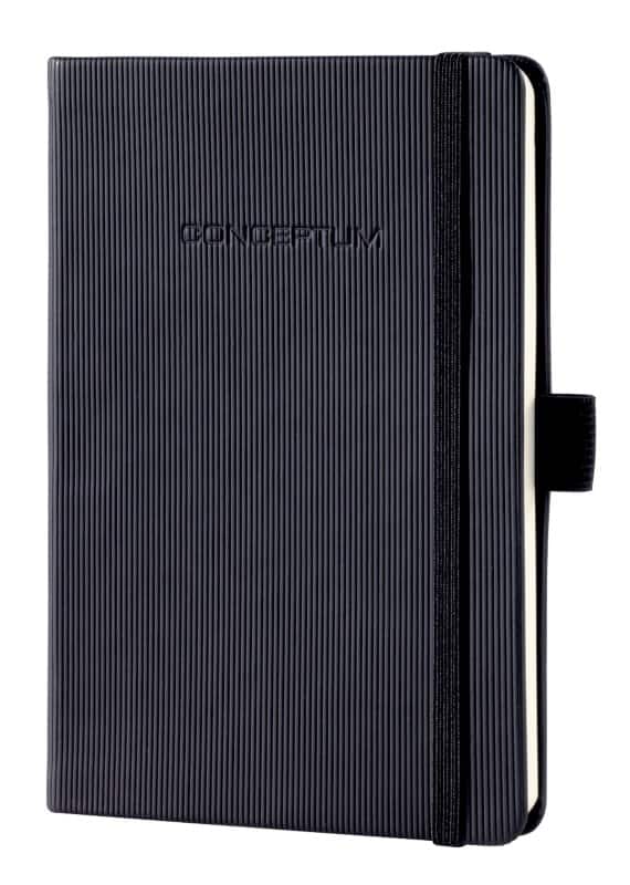 Carnet de notes Sigel Conceptum A6 Noir Couverture en carton, dos rigide Quadrillé 97 feuilles