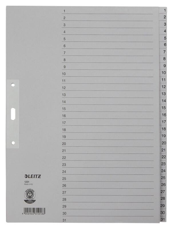 Intercalaires Leitz 100 g/m² A4 extra large (full height) 31 intercalaires