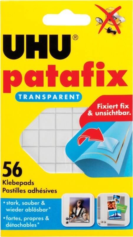 Pastilles adhésives UHU Patafix Transparent 56 Unités