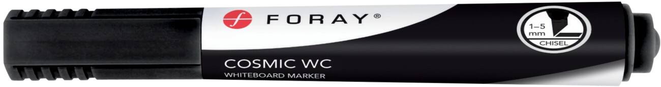 Marqueur pour tableau blanc Foray Cosmic WC Large Pointe Biseautée Noir