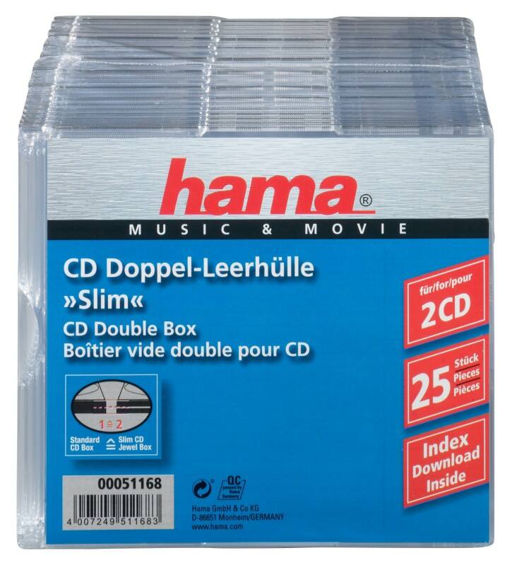 Boîtiers CD/DVD Hama 25 Unités