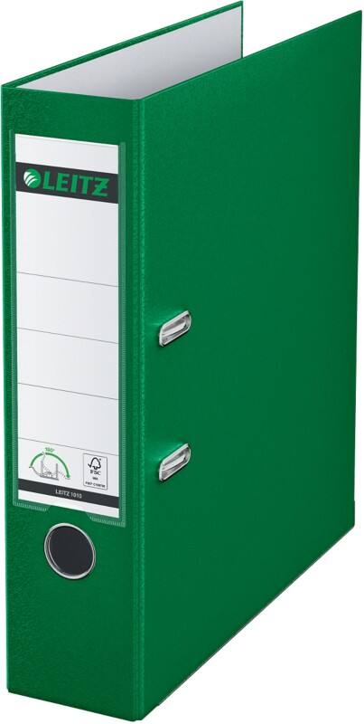 Classeur à levier Leitz Large 180° A4 82 mm Vert 2 Anneaux 1010 Plastique Lisse Portrait