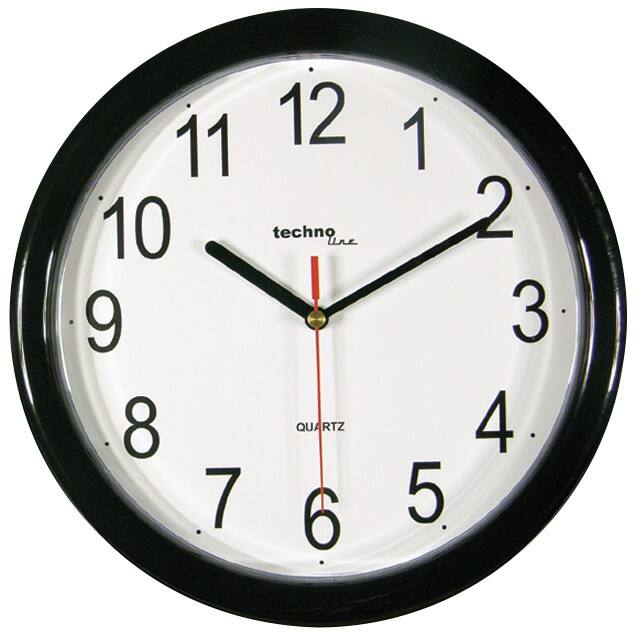 Horloge murale TechnoLine WT 600 25 x 2,4 cm Noir