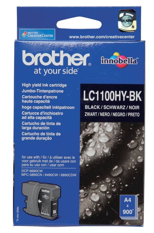 Cartouche jet d'encre Brother LC1100HYBK D'origine Noir