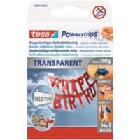 Ruban adhésif tesa Powerstrips Transparent 15 mm (L) x 0,081 m (L) 16 Unités