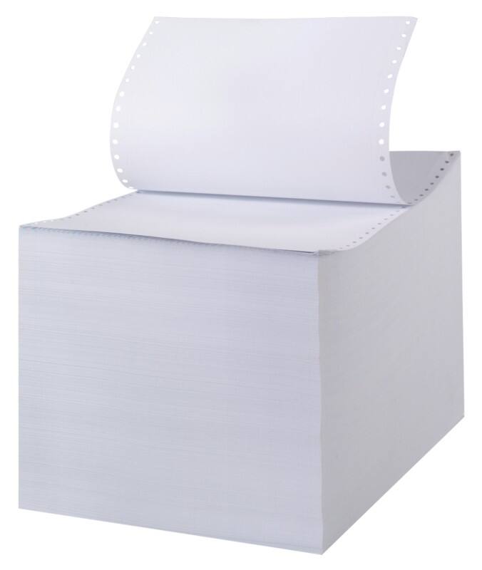 Papier listing informatique Viking A4 Perforé 80 g/m² Blanc  2000 Feuilles