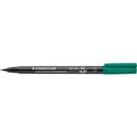 Marqueur permanent STAEDTLER Lumocolor Universal S Extra Pointe fine, ogive 0,4 mm Vert Rechargeable 10 Unités
