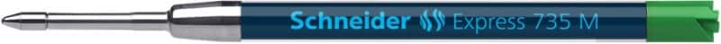 Recharge pour stylo-bille Schneider Express 735 Moyen Bille Vert 735M 10 Unités