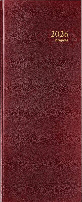 Agenda Brepols Saturnus Lima 2026 1 Jour par page Allemand, Anglais, Français, Néerlandais Bordeaux 0,111,1255,04,6,0