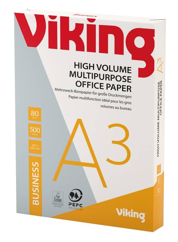 Papier imprimante Viking Business A3 80 g/m² Lisse Blanc 161 CIE 500 feuilles