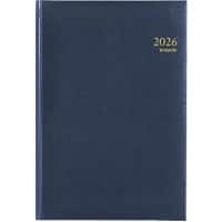 Agenda Brepols Omega Lima 2026 A4 1 Semaine sur 2 pages Allemand, Anglais, Français, Italien, Néerlandais, Espagnol Bleu 0,030,1256,06,6,0