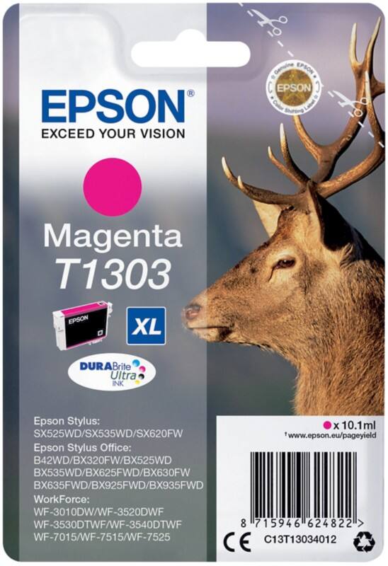 Cartouche jet d'encre Epson T1303 D'origine C13T13034012 Magenta