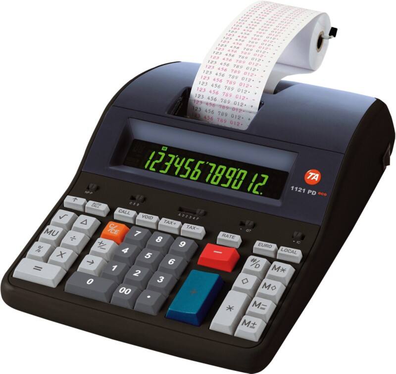 Calculatrice imprimante Triumph-Adler 1121 PD Avec rouleau 12 chiffres Multicouleur