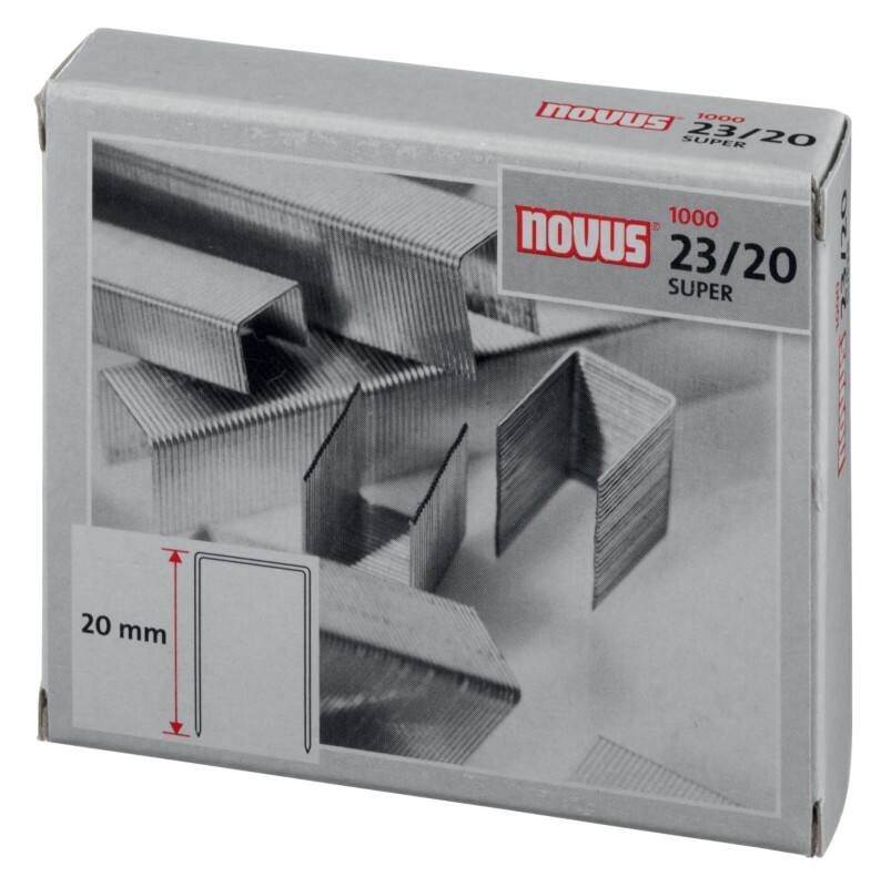 Agrafes Novus Novus Office 23/20 042-0240 Métal Argenté 1000 Agrafes