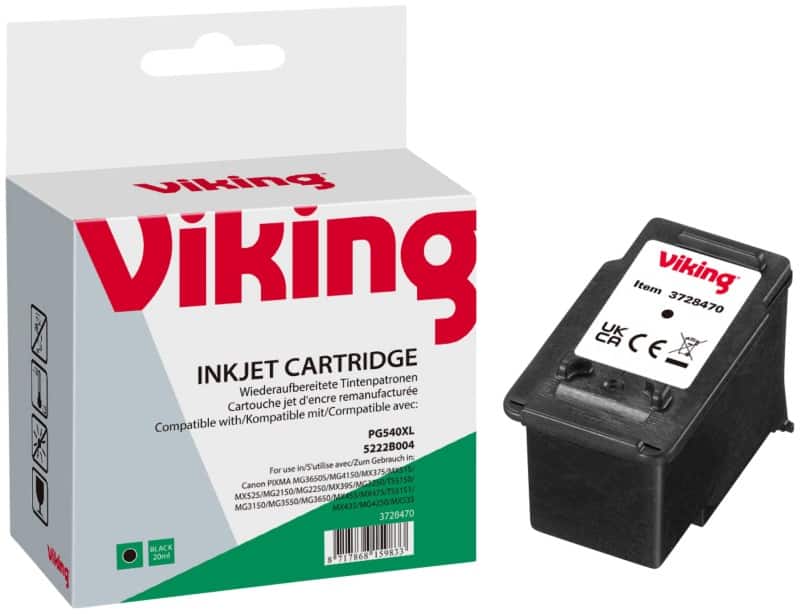 Cartouche jet d'encre Viking Compatible Canon PG-540XL Noir