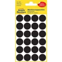 Pastilles autocollantes AVERY Zweckform 3003 Noir Rond Ø 18 mm 4 Feuilles de 24 Étiquettes