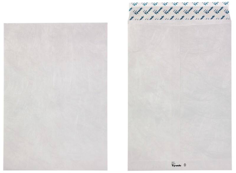 Enveloppes Tyvek C4 Bande adhésive Blanc 229 (L) x 324 (H) mm Sans Fenêtre 54 g/m² 100 Unités