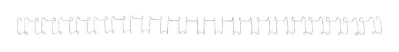 Baguettes de reliure en métal GBC WireBind A4 6 mm 45 Feuilles Métal Blanc 100 Unités