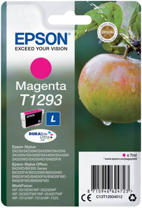 Cartouche jet d'encre Epson T1293 D'origine C13T12934012 Magenta