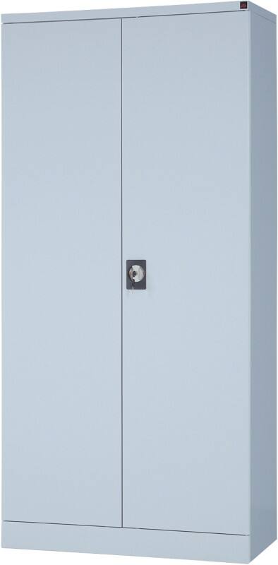 Armoire à portes battantes Realspace Acier, PVC 4 Étagères Verrouillable 920 x 420 x 1950 mm Gris