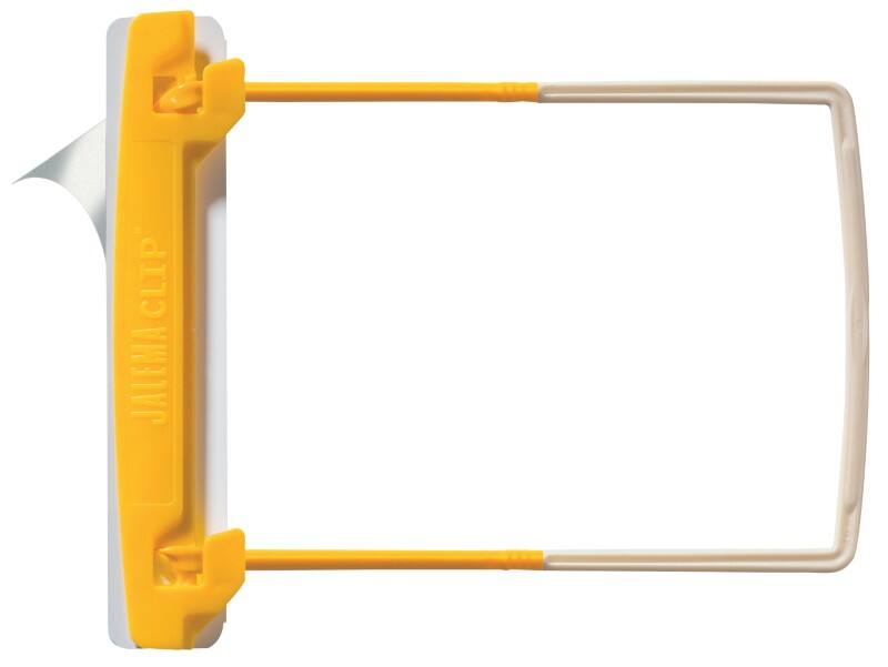Clips d'archivage Djois JalemaClip Blanc, jaune Plastique 24,5 (L) x 6,8 (H) cm 100 Unités