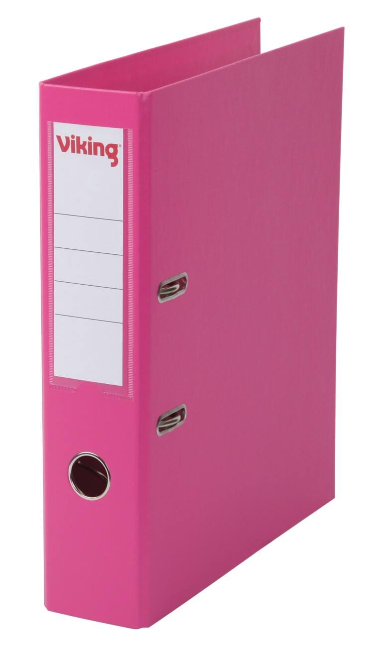 Classeur à levier Viking 70 mm Lisse Polypropylène A4 Rose