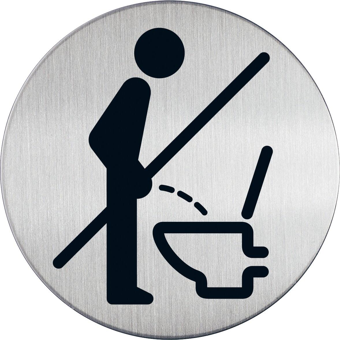 Pictogramme DURABLE "WC - Prière de vous assoir" Acier inoxydable