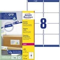 Étiquettes d'adresse AVERY Zweckform L7165-100 Ultragrip Blanc A4 99,1 x 67,7 mm 100 Feuilles de 8 Étiquettes