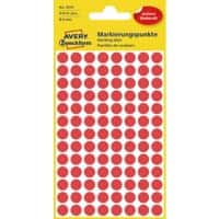 Pastilles autocollantes AVERY Zweckform 3010 Rouge Rond Ø 8 mm 4 Feuilles de 104 Étiquettes